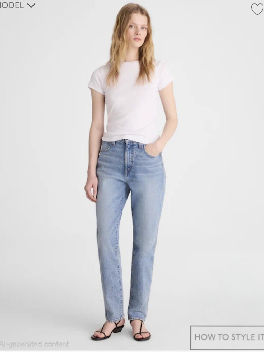 Madewell The Perfect Vintage Jean Medium Wash High Rise Tapered Size 28